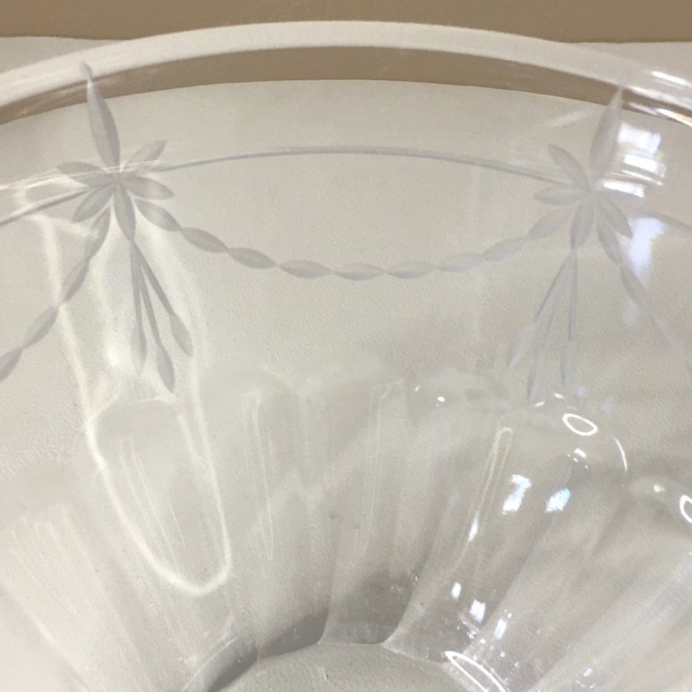 💎 Vintage 2000-2004 💎 GORHAM CRYSTAL "Chantilly Collection" 6 Inch Round… - Picture 8 of 10